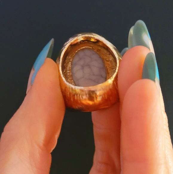 Oversized oval ring used size 8 - Picture 3 of 7